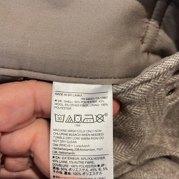 NWT Banana Republic Factory Herringbone Seafarer Wool Blend Pants Size 8. - Picture 6 of 10